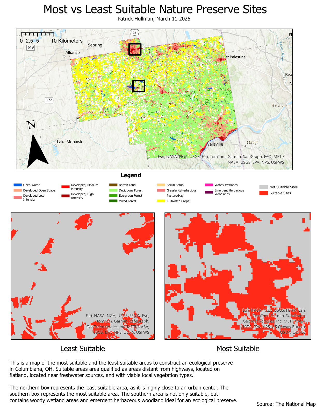 Most vs Least Suitable Nature Preserve Sites thumbnail